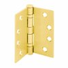 Prime-Line Door Hinge Commercial Smooth Pivot, 4-1/2 in. x 4-1/2 in. w/ Square Corners, Satin Brass 3 Pack U 1156463